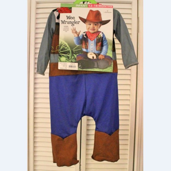5/$20 NEW 12-18M 3Pc in Character Infants Wee Wrangler Cowboy Costume-Halloween - Picture 1 of 5
